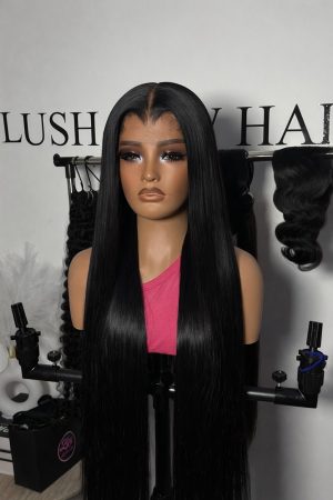 6x6 HD Lace Jet Black Buss Down – Virgin Hair Wig